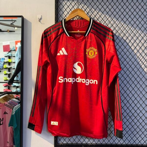 Manchester United 2025-26 Home Kit – Full Sleeve Player Edition - Image 1
