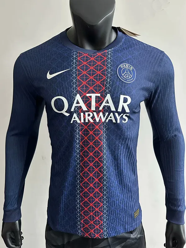 PSG 2025-26 Home Kit – Full Sleeve Player Edition