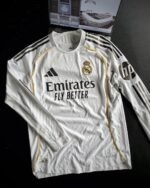 Real Madrid 25-26 Home Kit (Full Sleeve – Player Edition)